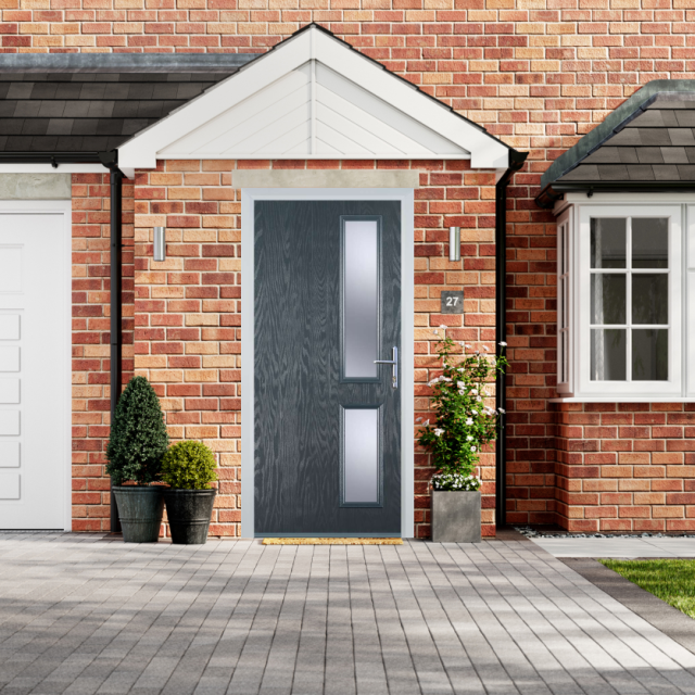 Door Stop Twin Side - Flush Grained (Z) Composite Flush Door In Grey Thumbnail