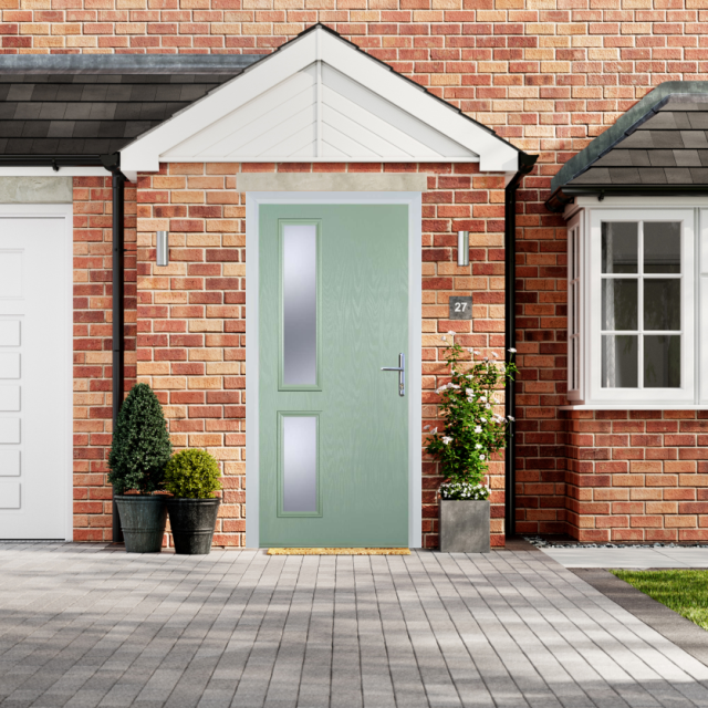 Door Stop Twin Side - Flush Grained (ZH) Composite Flush Door In Chartwell Green Thumbnail