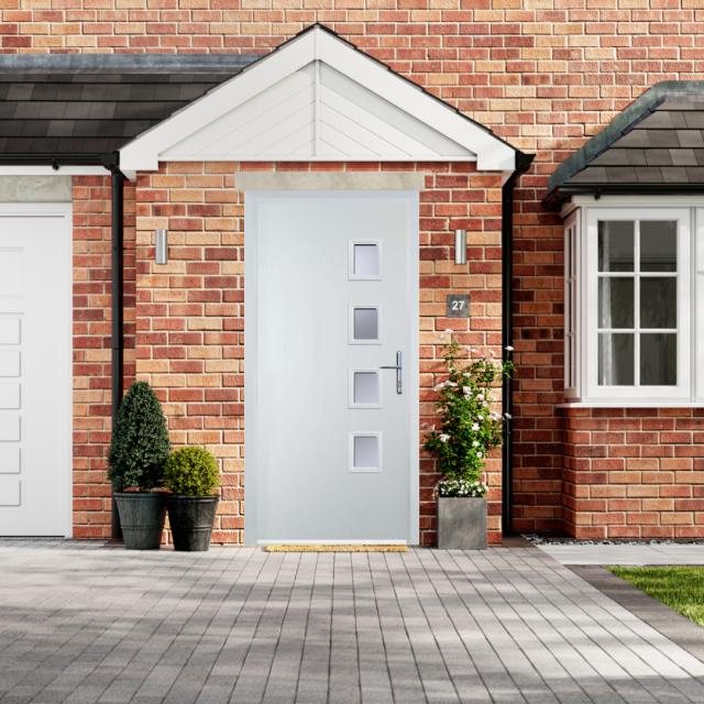 Door Stop 4 Square - Flush Grained (W4) Composite Flush Door In White Thumbnail