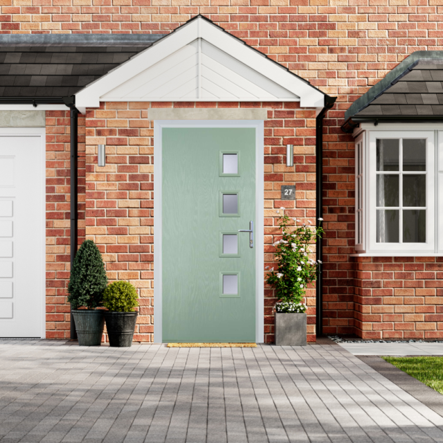 Door Stop 4 Square - Flush Grained (W4) Composite Flush Door In Chartwell Green Thumbnail