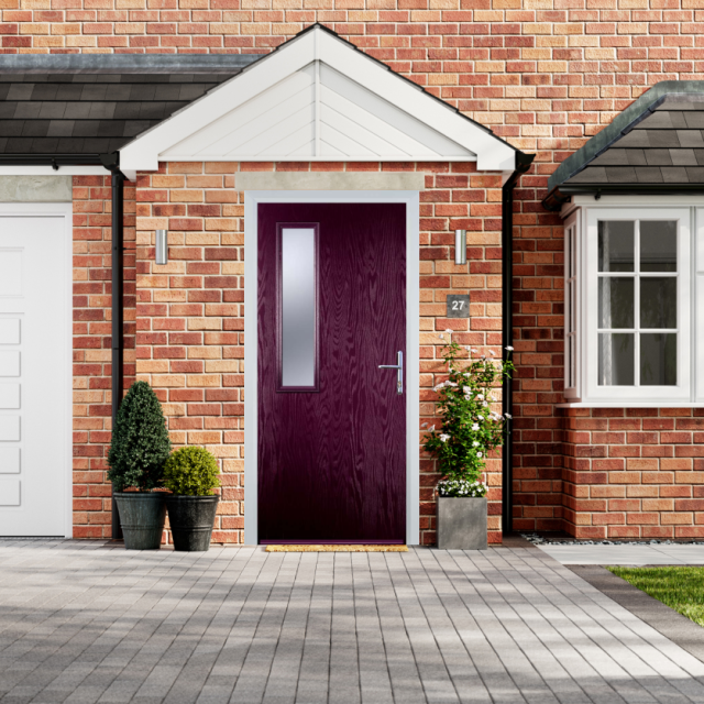 Door Stop Mid Square - Flush Grained (58) Composite Flush Door In Purple Violet Thumbnail