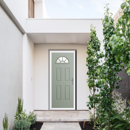 Comp Door Winslow 1 Sunburst Composite Door In Agate Grey