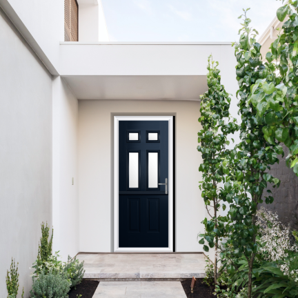 Comp Door Middleton Glazed 4 Composite Stable Door In Blue