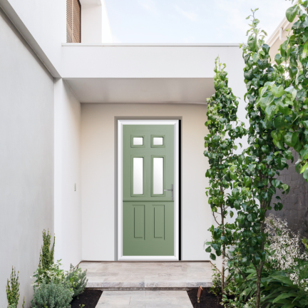 Comp Door Middleton Glazed 4 Composite Stable Door In Chartwell Green