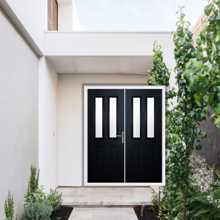 Comp Door Whitmore Composite French Door In Black
