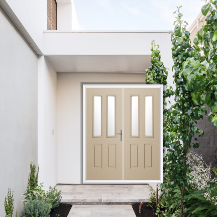 Comp Door Whitmore Composite French Door In Cream