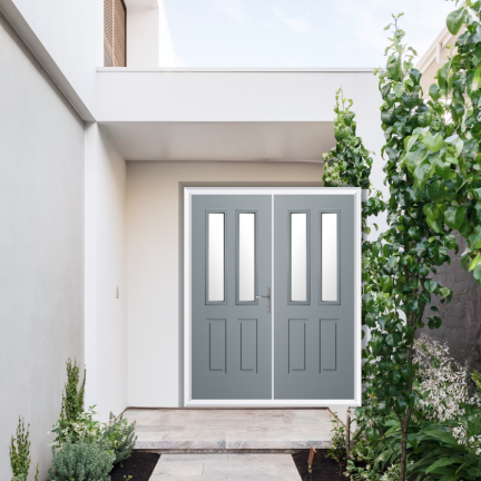 Comp Door Whitmore Composite French Door In French Grey