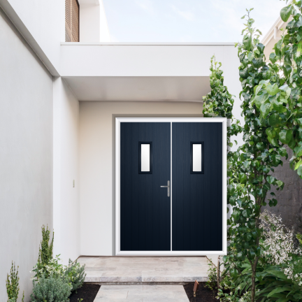 Comp Door Somerset Composite French Door In Blue