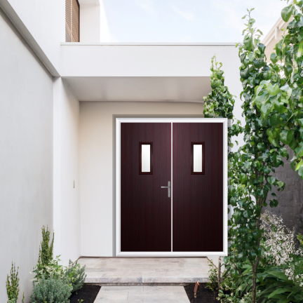 Comp Door Somerset Composite French Door In Rosewood