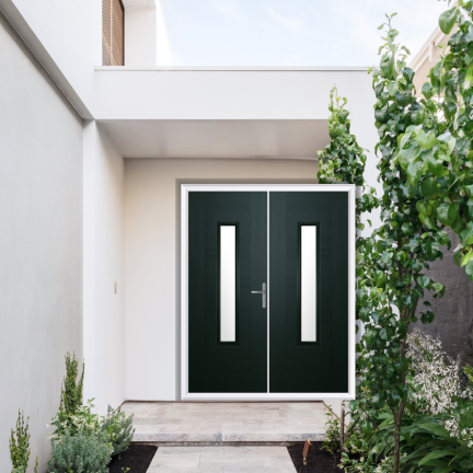Comp Door Bedford Composite French Door In Green