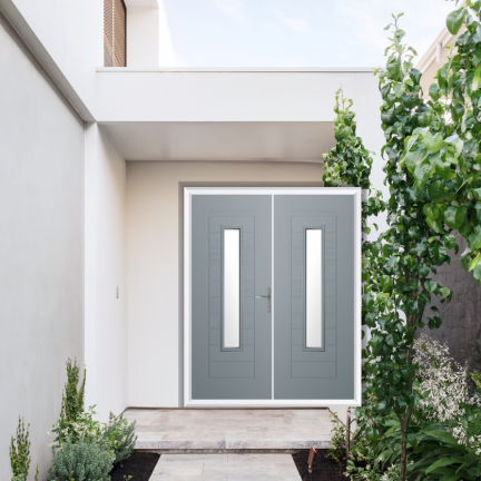 Comp Door Bedford Composite French Door In French Grey