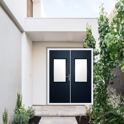 Comp Door Clifton Composite French Door In Blue