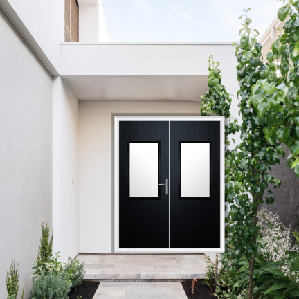 Comp Door Clifton Composite French Door In Black