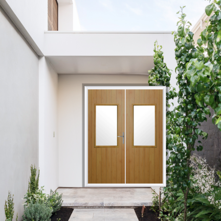 Comp Door Clifton Composite French Door In Irish Oak