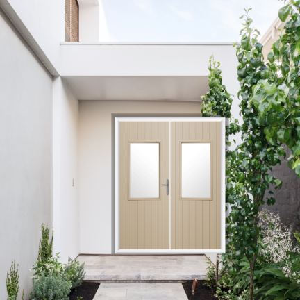 Comp Door Clifton Composite French Door In Cream