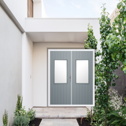 Comp Door Clifton Composite French Door In French Grey