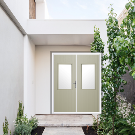 Comp Door Clifton Composite French Door In Pebble Grey