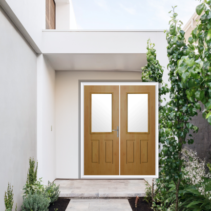 Comp Door Buxton Composite French Door In Irish Oak