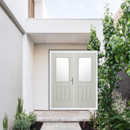 Comp Door Buxton Composite French Door In Foiled White