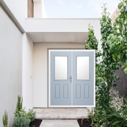 Comp Door Buxton Composite French Door In Duck Egg Blue