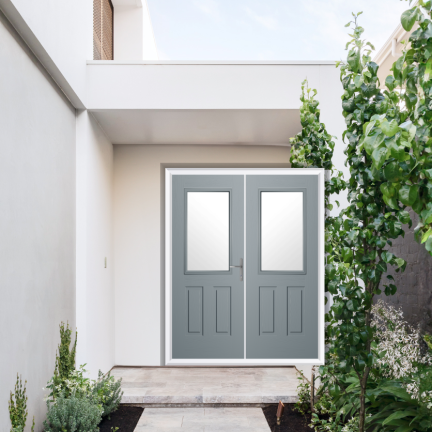 Comp Door Buxton Composite French Door In French Grey