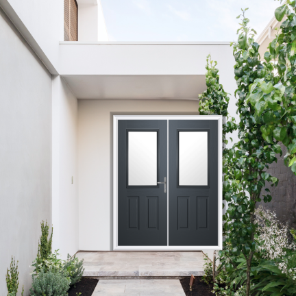 Comp Door Buxton Composite French Door In Slate Grey