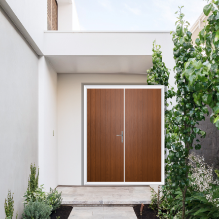 Comp Door Norfolk Solid Composite French Door In Oak