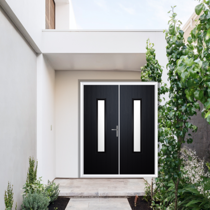 Comp Door Abercorn Composite French Door In Schwarzbraun