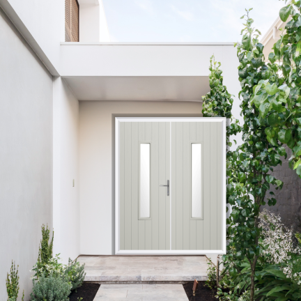 Comp Door Abercorn Composite French Door In Foiled White