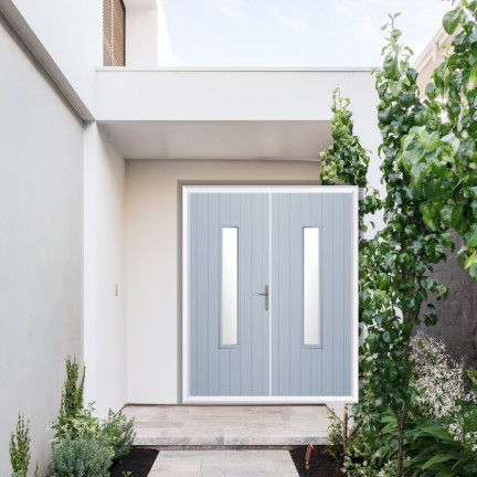 Comp Door Abercorn Composite French Door In Duck Egg Blue