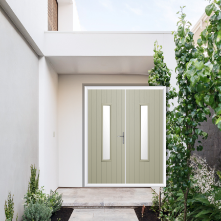 Comp Door Abercorn Composite French Door In Pebble Grey