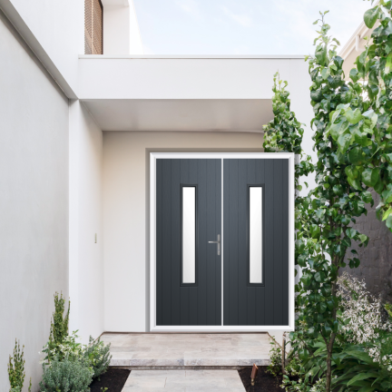 Comp Door Abercorn Composite French Door In Slate Grey
