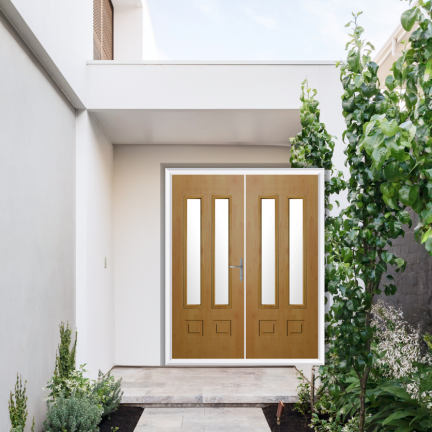 Comp Door Aston Glazed 2 Composite French Door In Irish Oak