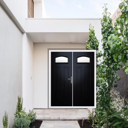 Comp Door Harlington Composite French Door In Schwarzbraun