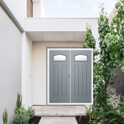 Comp Door Harlington Composite French Door In French Grey