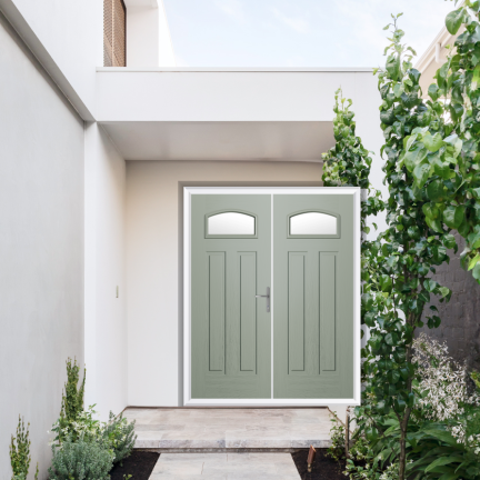Comp Door Harlington Composite French Door In Agate Grey
