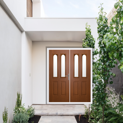 Comp Door Elmhurst Composite French Door In Oak
