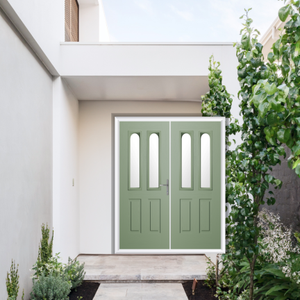 Comp Door Elmhurst Composite French Door In Chartwell Green