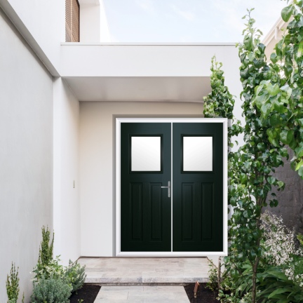 Comp Door Axwell Composite French Door In Green