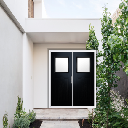 Comp Door Axwell Composite French Door In Black
