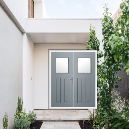 Comp Door Axwell Composite French Door In French Grey