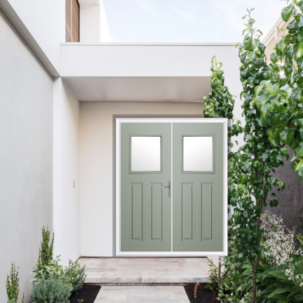 Comp Door Axwell Composite French Door In Agate Grey