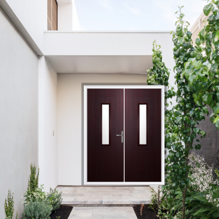 Comp Door Westminster Composite French Door In Rosewood