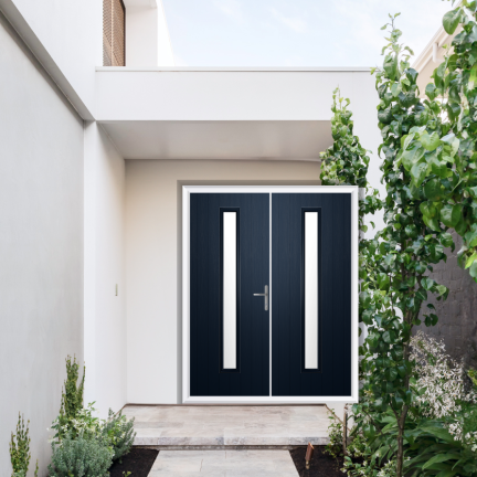 Comp Door Rutland Composite French Door In Blue