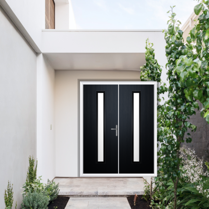 Comp Door Rutland Composite French Door In Black