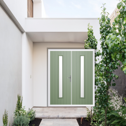 Comp Door Rutland Composite French Door In Chartwell Green