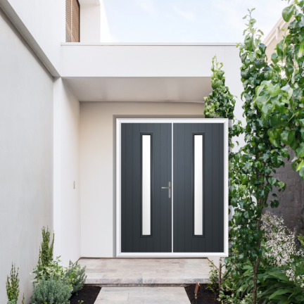 Comp Door Rutland Composite French Door In Slate Grey