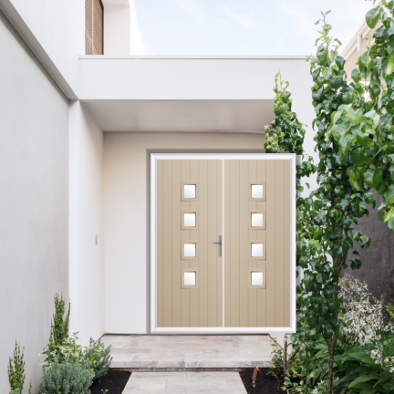 Comp Door Hamilton Composite French Door In Cream