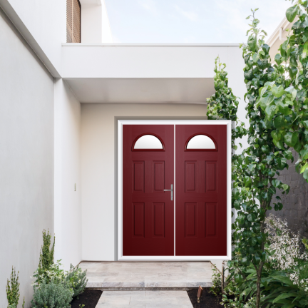 Comp Door Winslow 1 Composite French Door In Red