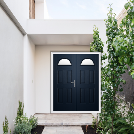 Comp Door Winslow 1 Composite French Door In Blue